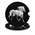 thumbnail image 1 of Wild Stallion Horse Car Coasters for Drinks with A Finger Notch for Easy Removal Cup Holder Coaster Cup Mat Car Interior Accessories 2PCS, 1 of 8