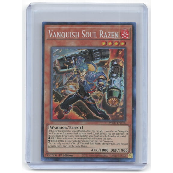 Yu-Gi-Oh! Trading Card Wild Survivors Vanquish Soul Razen Collector's Rare Foil 1st Edition Near Mint WISU-EN016