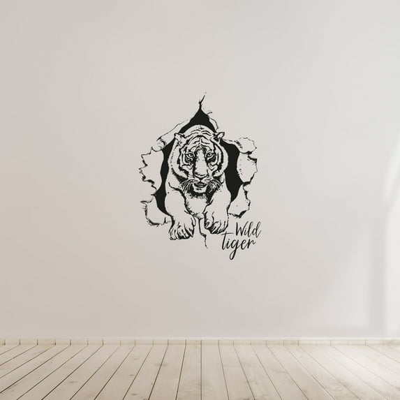 Wild Tiger Tigers Quote Animal Animals Life Quotes Wall Sticker Art Decal for Girls Boys Room Bedroom Nursery Kindergarten House Fun Home Decors Stickers Wall Art Vinyl Decoration Size (10x8 inch)