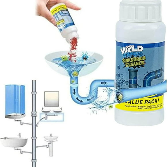 Wild Tornado Powerful Sink, 4 Pack Drain Cleaner, Portable Powder Cleaning Tool Super Clog Remover Powder Agent for Kitchen Toilet Pipe Dredging
