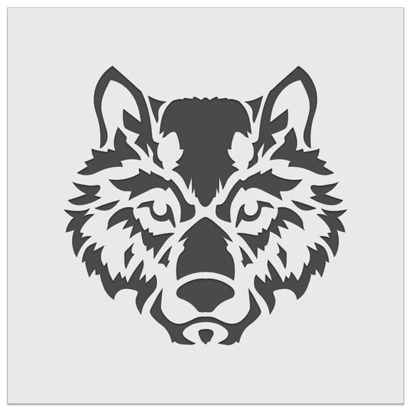 Wild Tribal Wolf Head DIY Cookie Wall Craft Stencil - 3.5 Inch