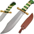 thumbnail image 1 of Wild Turkey Handmade 15" Bone/Green Wood Classic Bowie Knife with Scabbard, 1 of 4