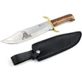 thumbnail image 1 of Wild Turkey Handmade 15" Fixed Collector Bowie Hunting Survival Knife Full Tang Wood Handle (DTOM), 1 of 4