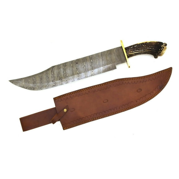 Wild Turkey Handmade Collection 25" Montana Stag Handle Full Tang Hunting Knife