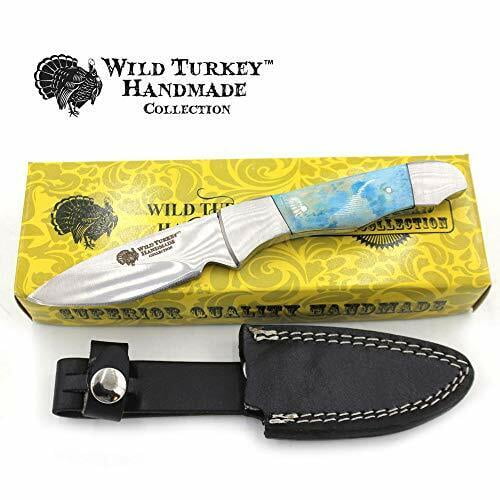 Wild Turkey Handmade Collection Fixed Blade Skinner Hunting Knife w. Sheath