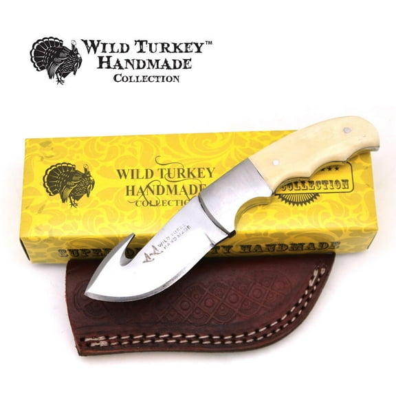 Wild Turkey Handmade Collection Full Tang Gut Hook Skinner Knife