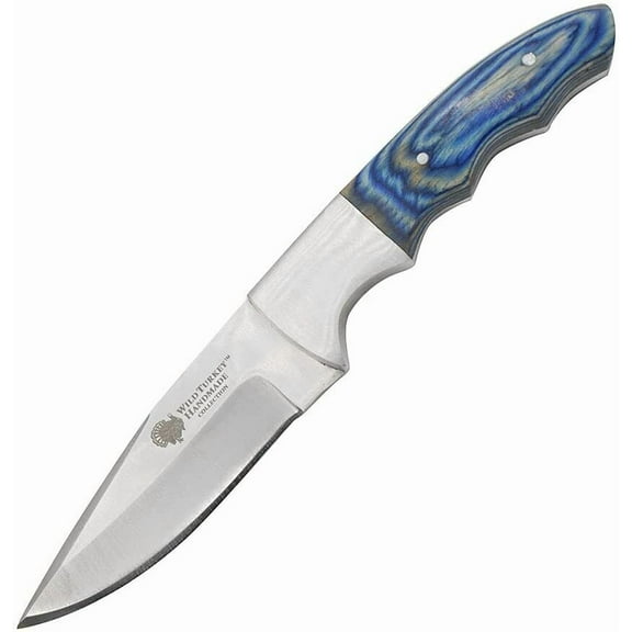 Wild Turkey Handmade Collection Heavy Duty Blue Wood Handle Hunting Knife | Stai