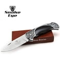 thumbnail image 1 of Wild Turkey Handmade Collection Old Fashioned Two-Tone Lock-Back Folding Knife - Engraved EDC for Hunting, Camping & Bushcraft | Sleek Black Stainless Steel Handle with Brass Accents, 1 of 1
