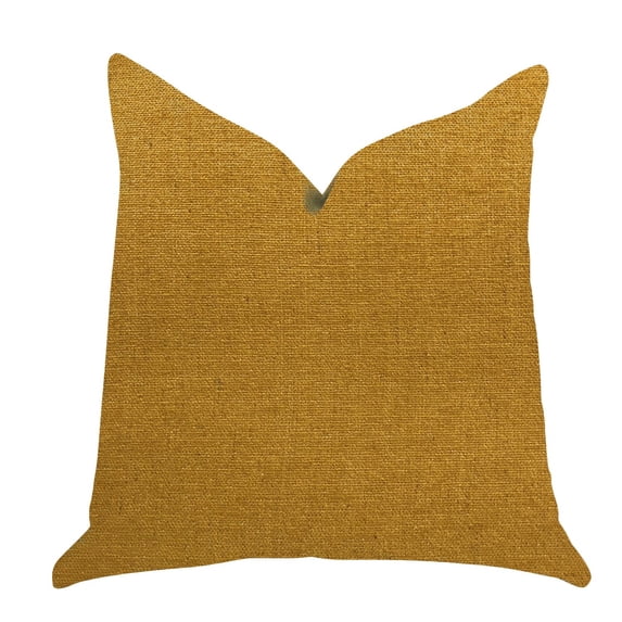 Plutus Wild Turmeric Luxury Throw Pillow in Gold - Double sided 12" x 25"