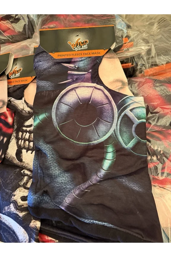 Wild Wear Printed Fleece Hood Neck Face Mask Ski Riding All Seasons Free Ship