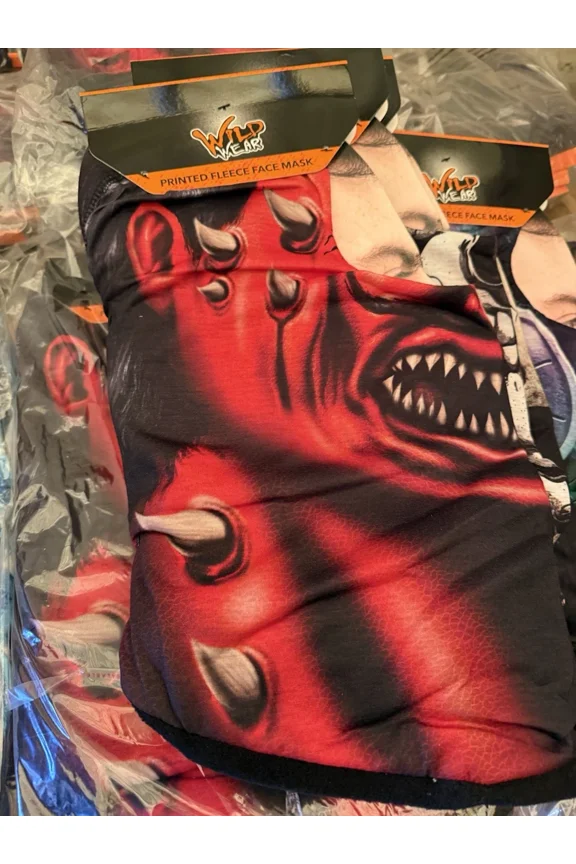 Wild Wear Printed Fleece Hood Neck Face Mask Ski Riding All Seasons Free Ship