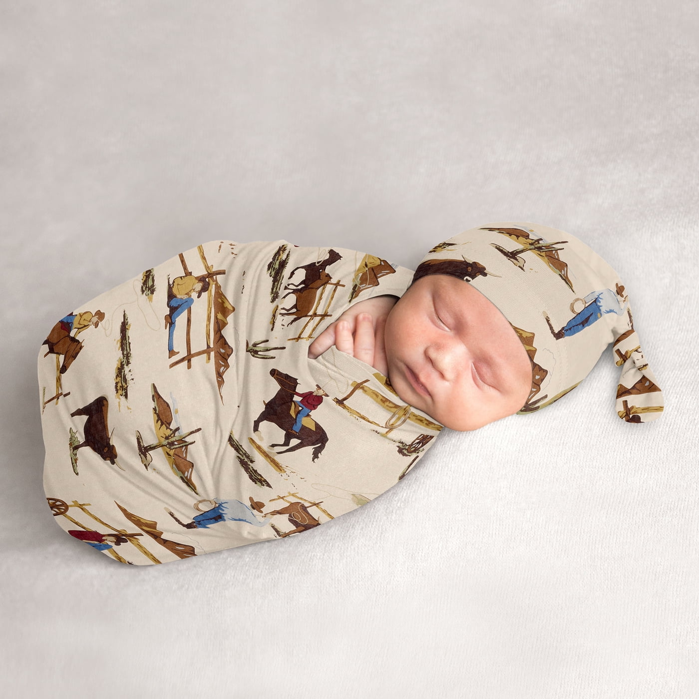 Wild West Baby Cocoon and Beanie Hat Sleep Sack Set by Sweet Jojo Designs