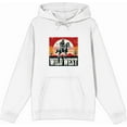 thumbnail image 1 of Wild West Cowboy Sunset Ride Adult White Long Sleeve Hoodie-XS, 1 of 3