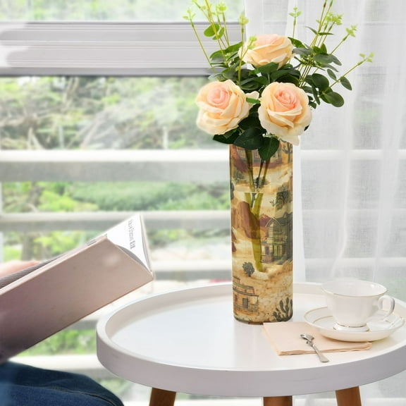 Wild West Flower Vase Decorative Vases for Flowers Home Decor for Centerpieces Entryway Shelf Living Room