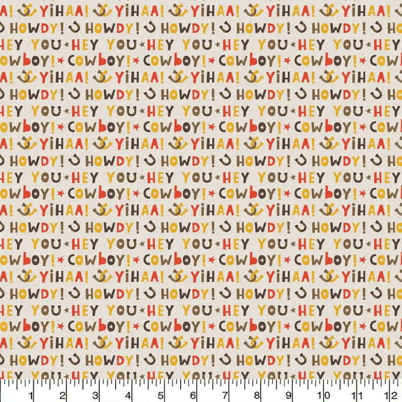 Wild West Howdy Flannel Fabric