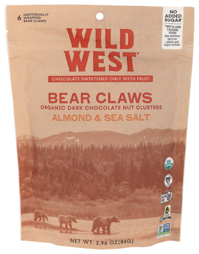 Wild West Nuts Almond Sea Salt Bear 2.96 oz (Pack of 6)