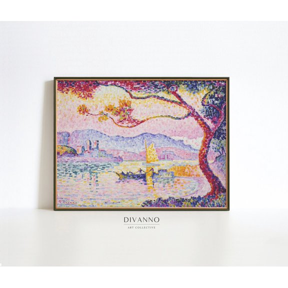 Wild West Remains Cowboy In Bar Road Trip Southwest Art V3 Pastel French Art Antibes Harbour Seaside Mediterranean Decor, UNFRAMED Size 16x16