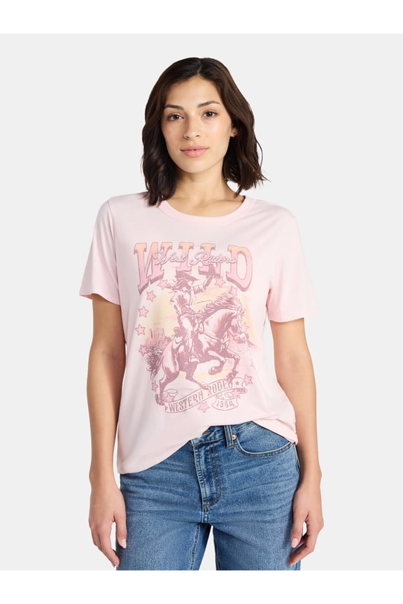 Wild West Riders Women’s Graphic Tee with Short Sleeves, Sizes XXS-XXL