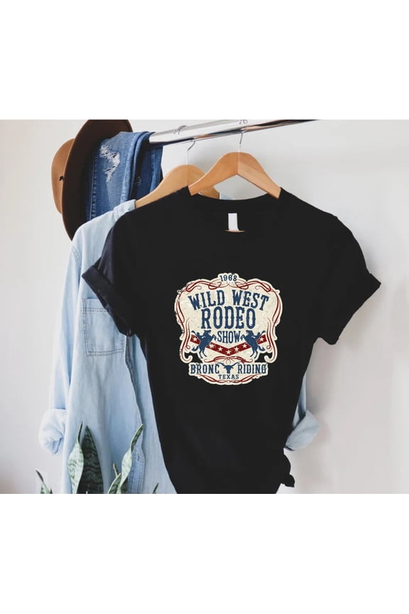 Wild West Rodeo Show Shirt, Western Cowgirl T-Shirt, Retro Rodeo Shirt, Western Desert Tee, Vintage Cowboy T-Shirt, Western Graphic Shirt, Full Size S-5XL