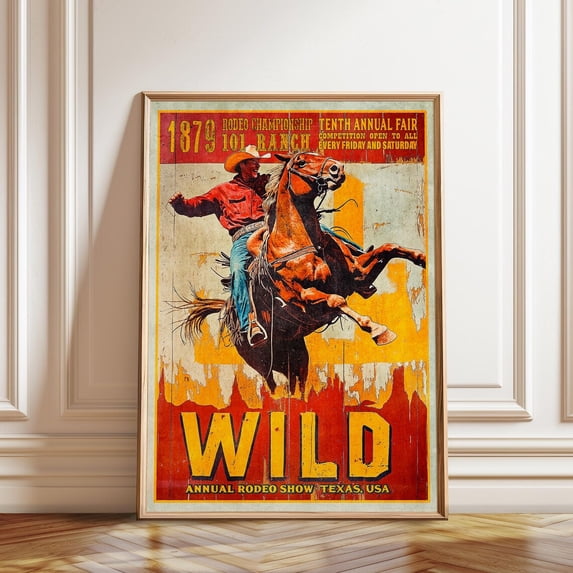 Wild West Texas Ranch Rodeo Poster