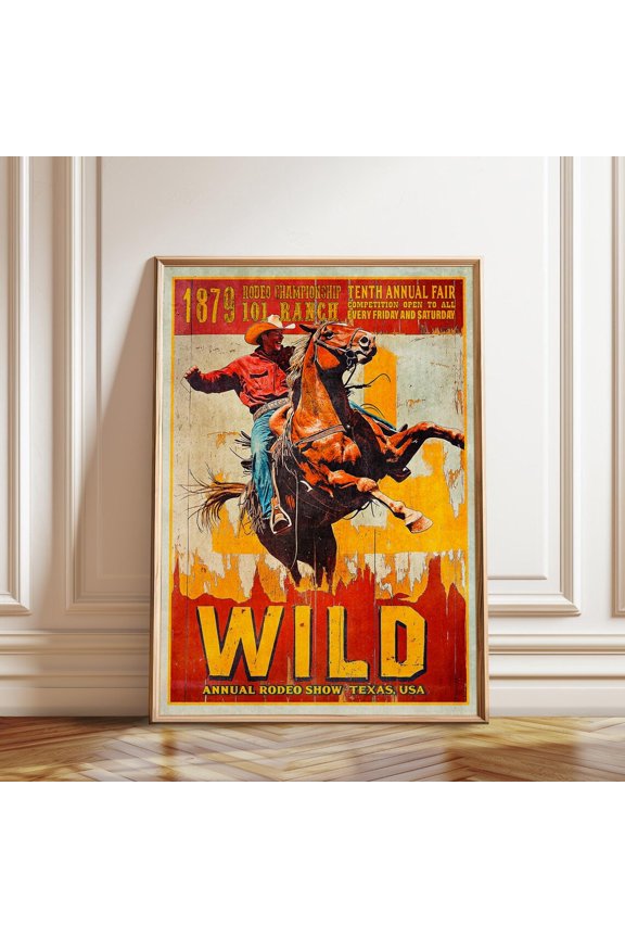 Wild West Texas Ranch Rodeo Poster