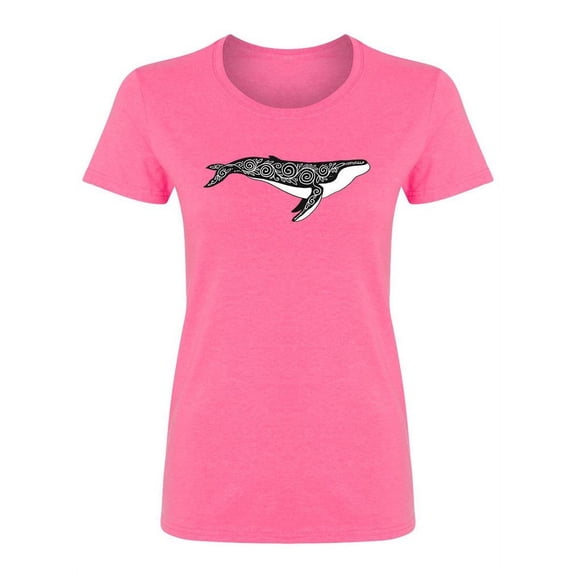 Wild Whale Graphic Shaped T-Shirt Women -Image by Shutterstock, Female Large