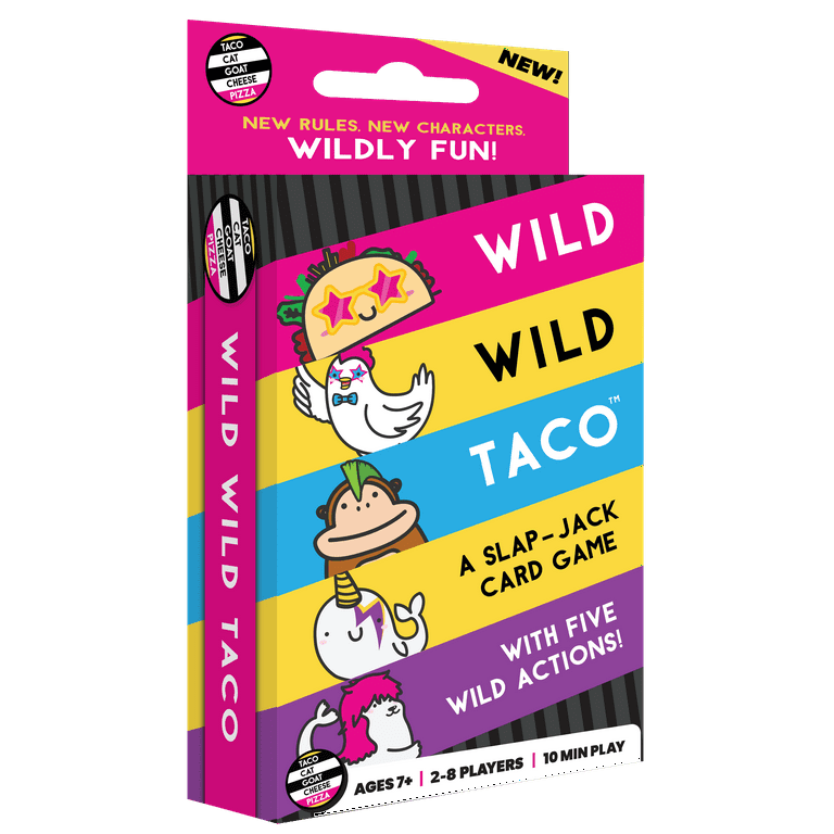 Wild, Wild Taco – by Taco Cat Goat Cheese Pizza - Hilarious, Fast-Paced Slap-Jack Card Game for Kids, Teens, and Adults. Family Friendly Party Game. Great Gift for Kids Ages 7+, 2-8 Players, 10 Min