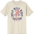 thumbnail image 1 of Wild Wild West Saloon Adult Natural Crew Neck Short Sleeve Tee-Medium, 1 of 4
