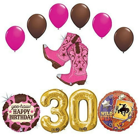 Wild Wild West Sweet 30th Cowgirl Boots Birthday Party Supplies