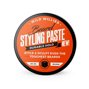 Wild Willies Medium Hold Texturizing Jar Beard Styling Paste, Balm 2 oz, Travel Size