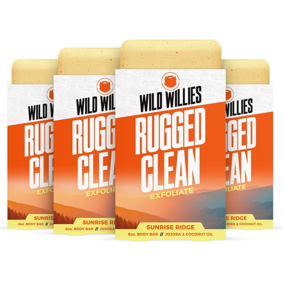 Wild Willies Rugged Clean Soap Bar, Sunrise Ridge, 4 Pack
