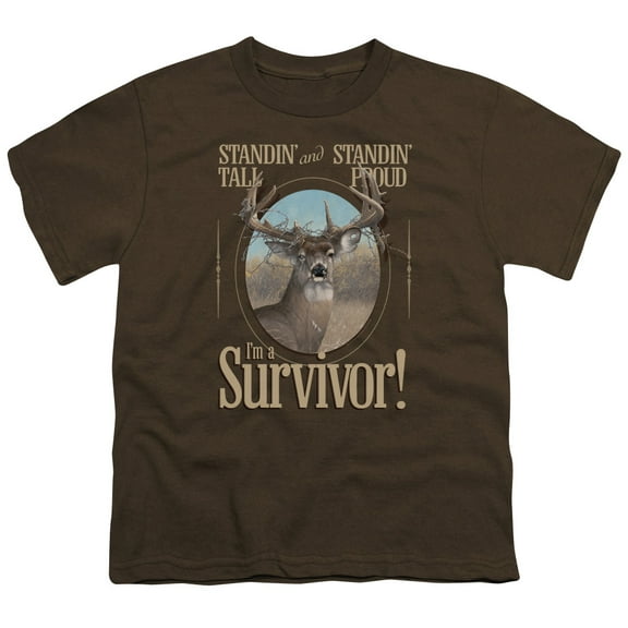 Wild WingS/Survivor S/S Youth 18/1 T-Shirt Coffee