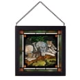 thumbnail image 1 of Wild Wings 5386497021 Stained Glass Art, 9-inch Height (Quiet Time Wolves), 1 of 4