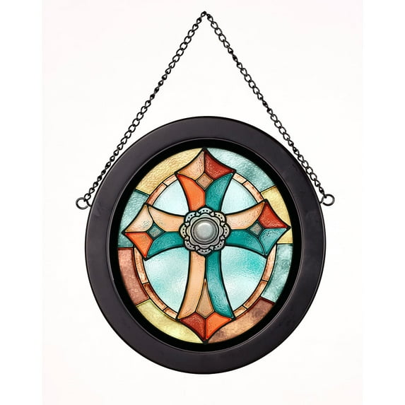 Wild Wings 5386497711 Stained Glass Art, 9-inch Height (Cross)