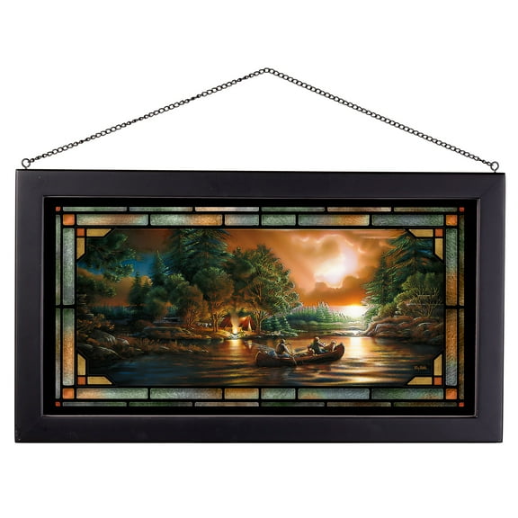 Wild Wings 5386500026 Stained Glass Art, 23-inch Width (Evening Rendezvous)