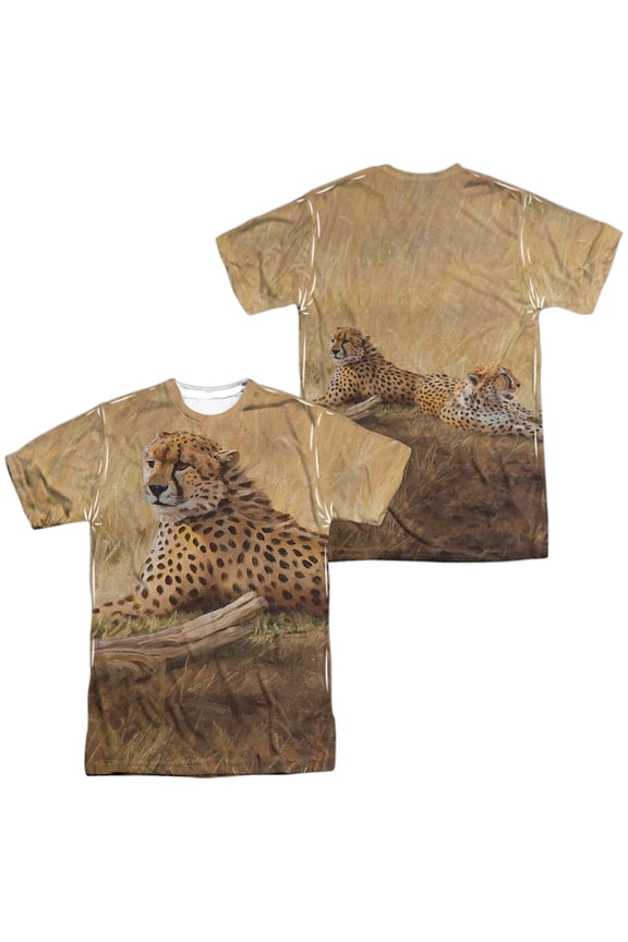 Wild Wings African Cats Unisex Adult Sublimated Costume T Shirt (Front/Back), Small Multicolor