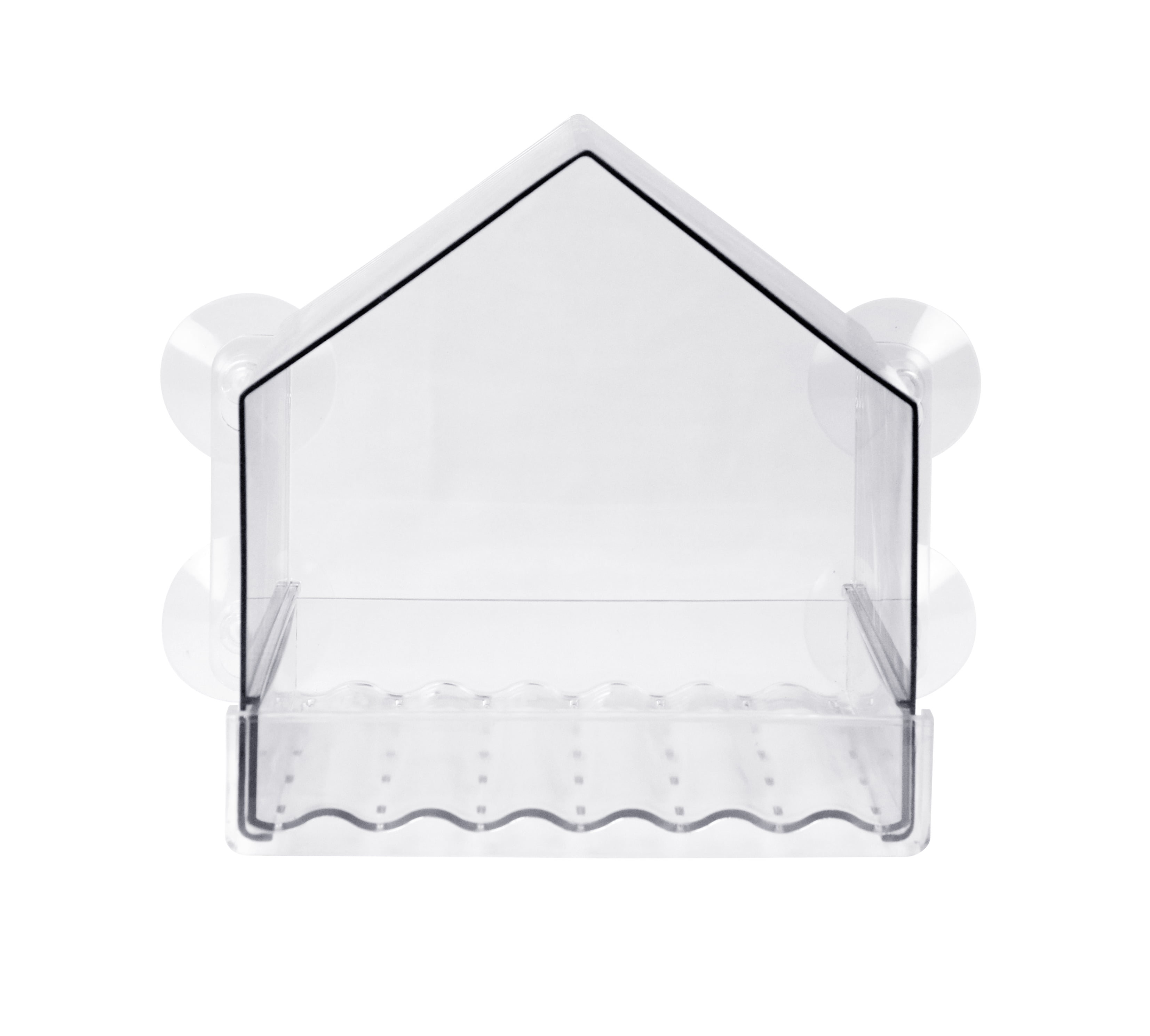 Wild Wings Clear View Plastic Window Bird Feeder 2 Cup Capacity 6.5", Clear