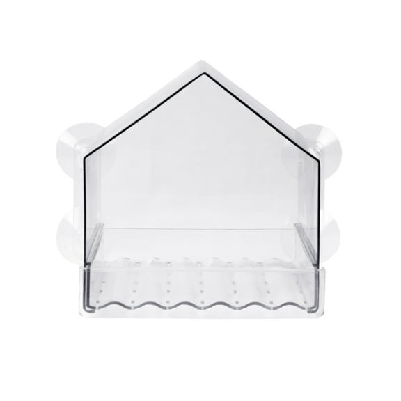 Wild Wings Clear View Plastic Window Bird Feeder 2 Cup Capacity 6.5", Clear