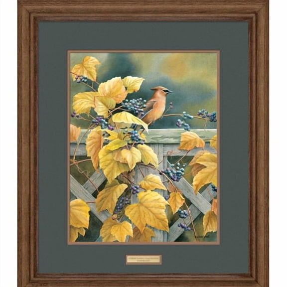 Wild Wings Country Garden - Waxwing by Susan Bourdet Framed Painting Print