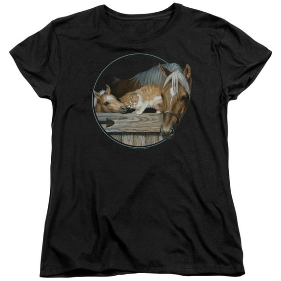Wild Wings Everyone Loves Kitty S/S Women'S Tee Black