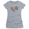 thumbnail image 1 of Wild Wings Kitten Flowers S/S Junior Women's T-Shirt Sheer Athletic Heather, 1 of 1
