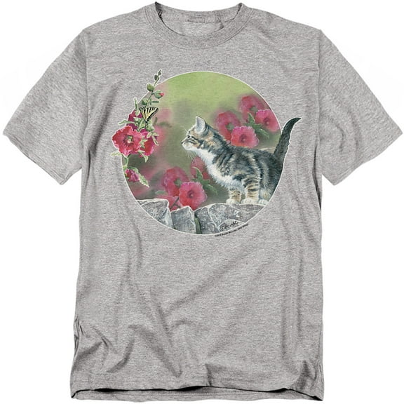 Wild Wings T-Shirt Kitten Flowers Unisex Graphic Tee For Men & Women