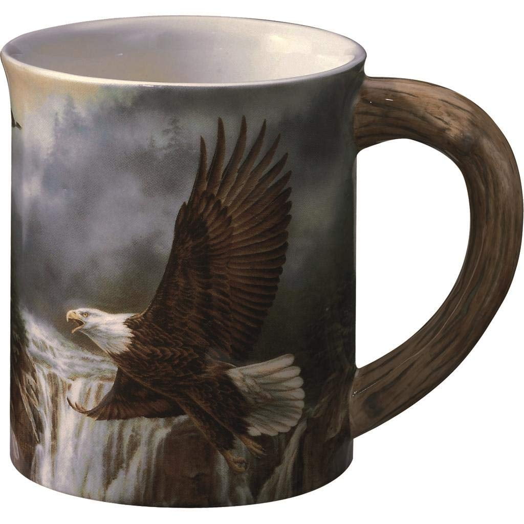 Majestic Bald Eagle Brown Ceramic Sculpted Coffee Mug