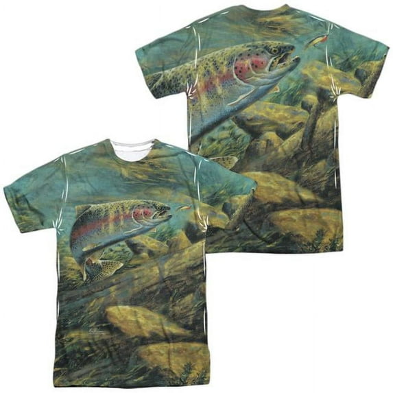 Wild Wings Men's Rainbow Trout Sublimation T-shirt White