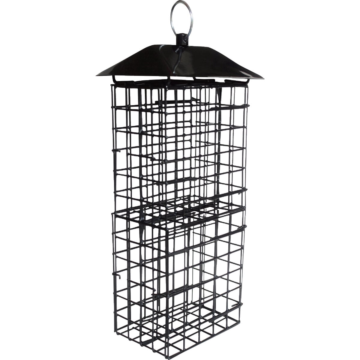 Wild Wings Metal Suet Cage Bird Feeder - 4 Suet Cake Capacity - Black