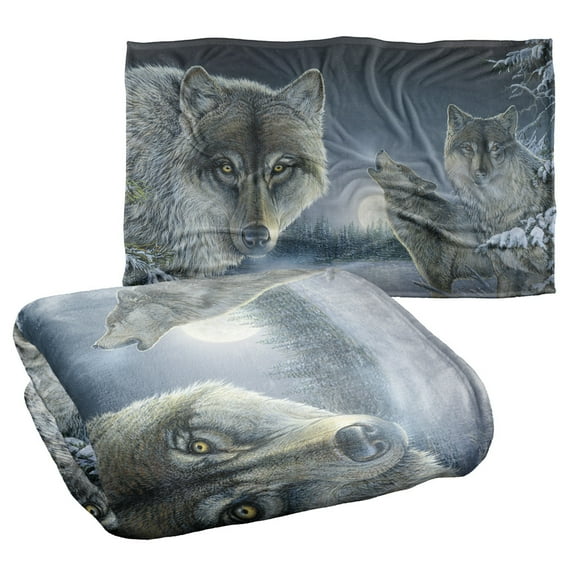Wild Wings Midnight Wolves 2 Silky Touch Super Soft Throw Blanket 36" x 58"