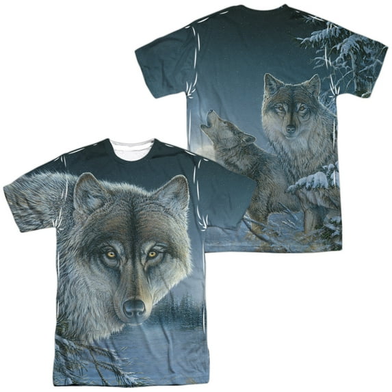 Wild Wings Midnight Wolves Unisex Adult Sublimated Costume T Shirt (Front/Back), Large