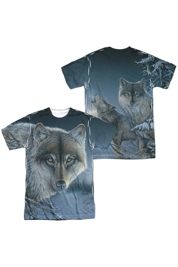 Wild Wings Midnight Wolves Unisex Adult Sublimated Costume T Shirt (Front/Back), Small