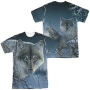 Wild Wings Midnight Wolves Unisex Adult Sublimated Costume T Shirt Front/Back, Small