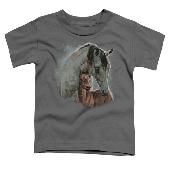 Wild Wings Painted Horses S/S Toddler T-Shirt Charcoal